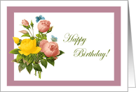 Rose Bouquet Birthday Card