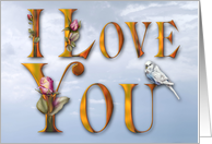 I love you 4 card