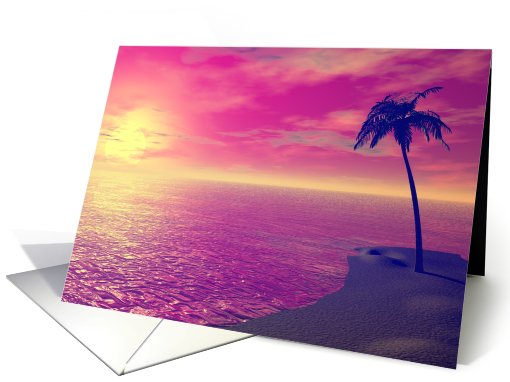 Tropical Sunset card (687542)