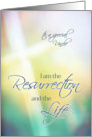 to my uncle, Christian Easter card, cross, John 11:25 card