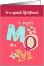 to a special girlfriend, happy mother’s day, letters & florals card