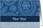 dear dad, Happy Father’s day, elegant text on paisley background card