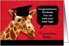 to an awesome brother, Congratulations Graduate, giraffe card