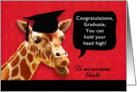 to an awesome uncle, Congratulations Graduate, giraffe card