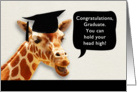 Congratulations, Graduate, you can hold your head high, giraffe card