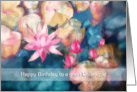 Happy Birthday to a great Colleague, Irish Blessing, water lillies card