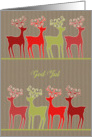 Merry Christmas in Norwegian, reindeer, kraft paper effect card