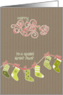 Merry Christmas to my Great Aunt, stockings, kraft paper effect card