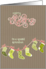 Merry Christmas to my Grandma, stockings, kraft paper effect card
