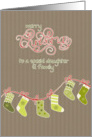 Merry Christmas to my daughter and family, stockings card