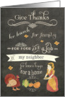 Happy Thanksgiving to my neighbor, chalkboard effect, card