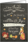 Happy Thanksgiving to my Grandparents, chalkboard effect card
