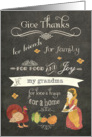 Happy Thanksgiving to my Grandma, chalkboard effect card