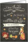 Happy Thanksgiving to my Godfather, chalkboard effect card