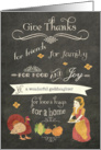 Happy Thanksgiving to my Goddaughter, chalkboard effect card