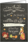 Happy Thanksgiving to my daughter and son-in-law, chalkboard effect card