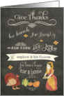 Happy Thanksgiving to my nephew and his fiancee, chalkboard effect card