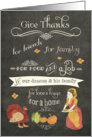 Happy Thanksgiving to our deacon and his family, chalkboard effect card