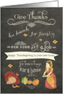 Happy Thanksgiving in your new home, chalkboard effect card