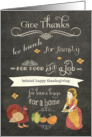 Belated Happy Thanksgiving, chalkboard effect card