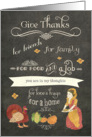 You are in my thoughts, Thanksgiving, chalkboard effect card