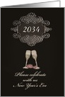 You are invited, Customizable Year, New Year’s Eve Party, card