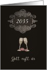 Year Customizable, Happy New Year in Swedish, chalkboard effect, card