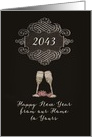 Year Customizable, Happy New Year from our home to yours, card