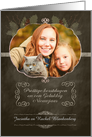 Dutch Customizable Christmas Photo Card, chalkboard effect card