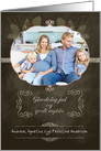 Danish Customizable Christmas Photo Card, chalkboard effect card