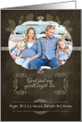 Norwegian Customizable Christmas Photo Card, chalkboard effect card