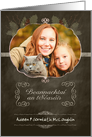 Irish Gaelic Customizable Christmas Photo Card, chalkboard effect card