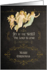 Merry Christmas, Joy to the World, chalkboard effect, angels card