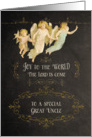 Merry Christmas to my Great Uncle, chalkboard effect, angels card