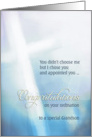 To my grandson, Congratulations on your ordination, cross card