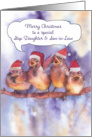 Merry Christmas to my Step Daughter & Son-in-Law, sparrows card