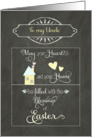 Happy Easter to my Uncle, home & heart, chalkboard effect card