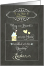 Happy Easter to my sister & her fiance, chalkboard effect card