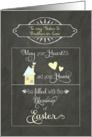 Happy Easter to my sister & brother in law, chalkboard effect card
