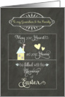 Easter Blessings to my Grandson and his family, chalkboard effect card