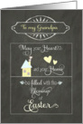 Easter Blessings to my Grandpa, chalkboard effect card