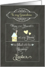 Easter Blessings to my Grandma, chalkboard effect card