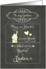 Easter Blessings to my Godson, chalkboard effect card