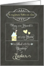 Easter Blessings to my future father-in-law, chalkboard effect card