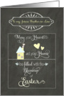 Easter Blessings to my future brother-in-law, chalkboard effect card