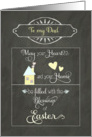 Easter Blessings to my dad, chalkboard effect card