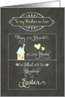 Easter Blessings to my brother-in-law, chalkboard effect card