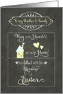 Easter Blessings to my brother and his family, chalkboard effect card