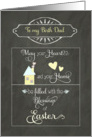 Easter Blessings to my birth dad, chalkboard effect card