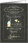 Easter Blessings to my mentor, chalkboard effect card